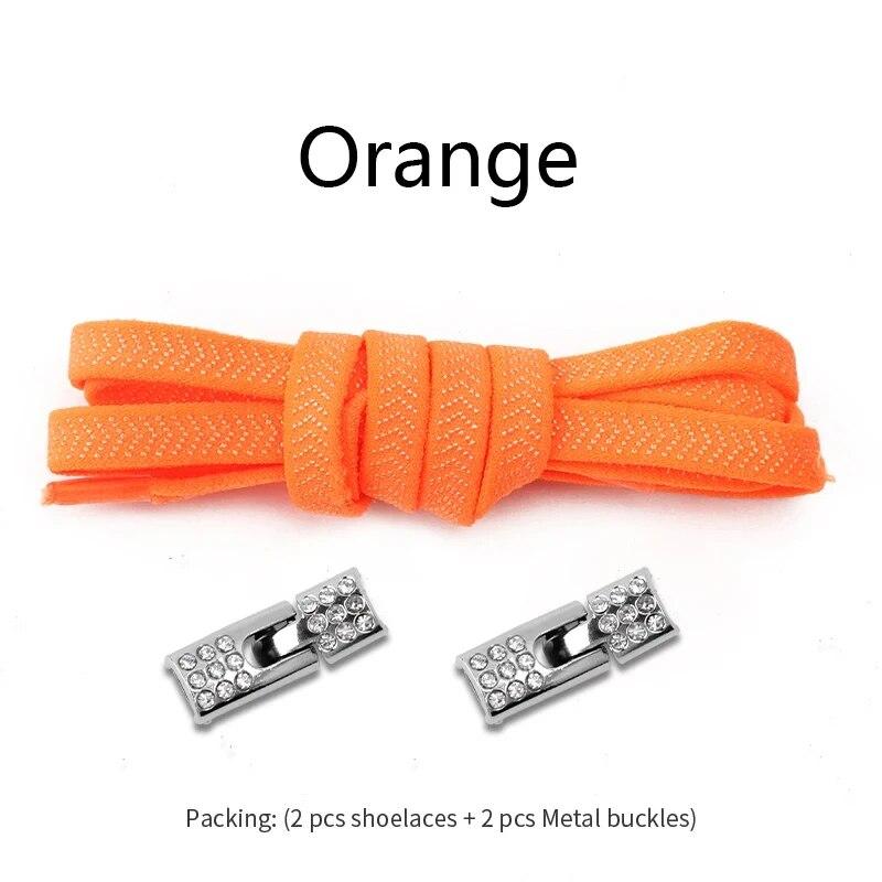 Elastic Laces Sneakers Diamond Cross Locks Shoelaces Without Ties Kids Adult 8MM Width No Tie Shoe Laces Rubber Bands Shoelace