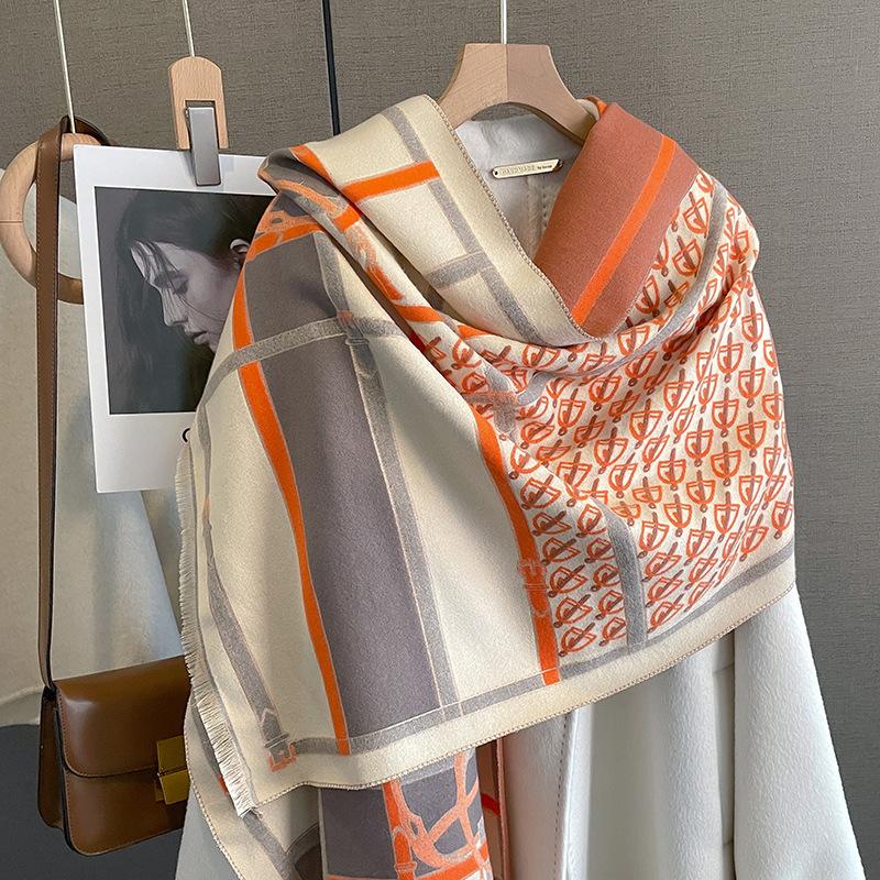 Damen-Schal, Pashminas, Pashmina-Schals, warm, für den Winter, lang, groß, kariert, weich, dick, Deckenschals