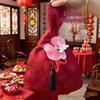 Small Item Pouch Tassel Knot Wrist Bag Storage Bags Flower Pendant New Chinese Style Handbag Cosmetic Bag Lunch Bag