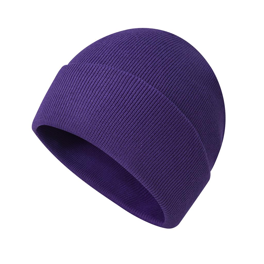 Men's and Women's Thermal Knitted Beanie Warm Woolen Hat Windproof Cold-Weather Cap Cotton Beanie Round-Crowned Knitted Hat