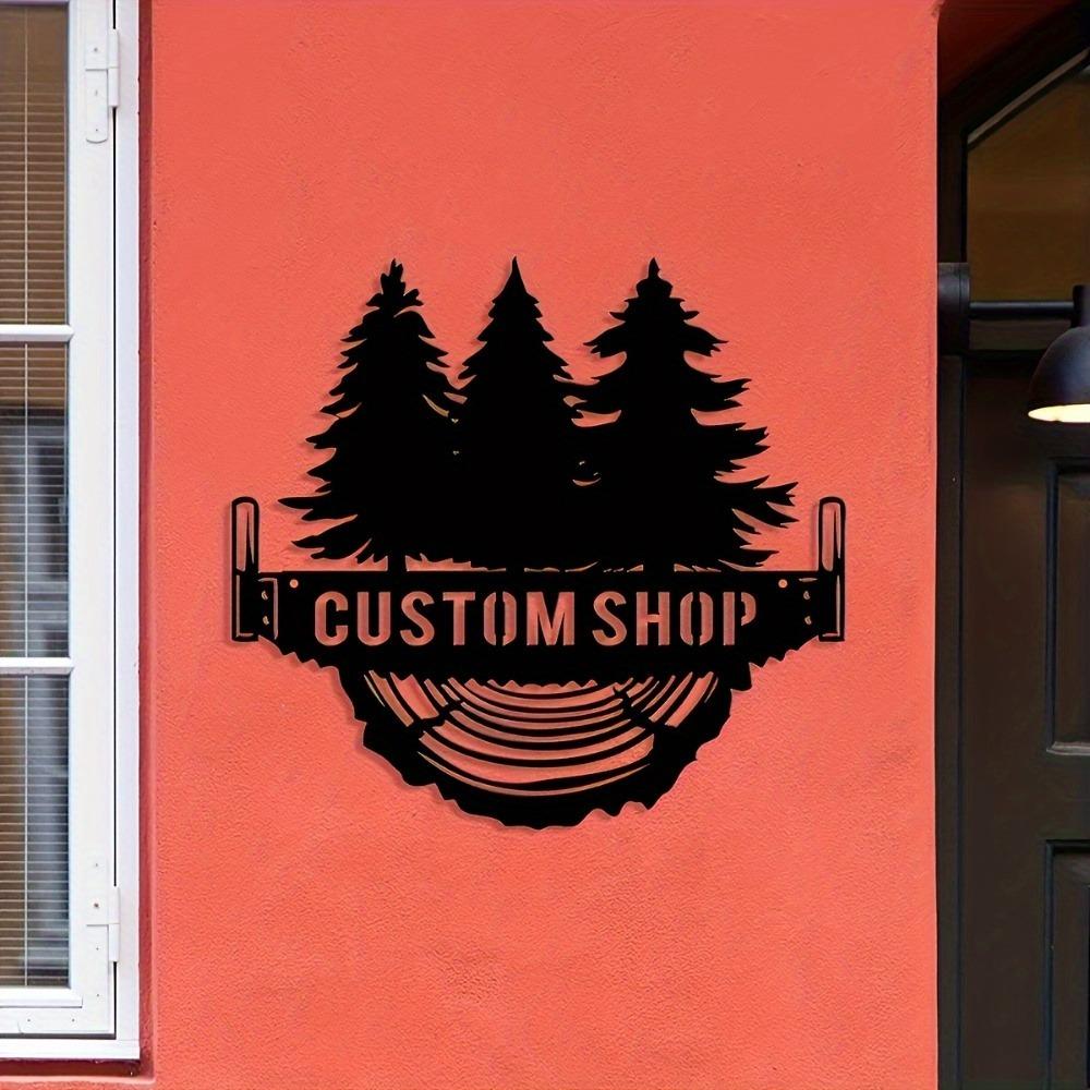 Pine Tree Metal Wall Art Premium Heat Resistant Paint Indoor Outdoor Garden Decor Sign