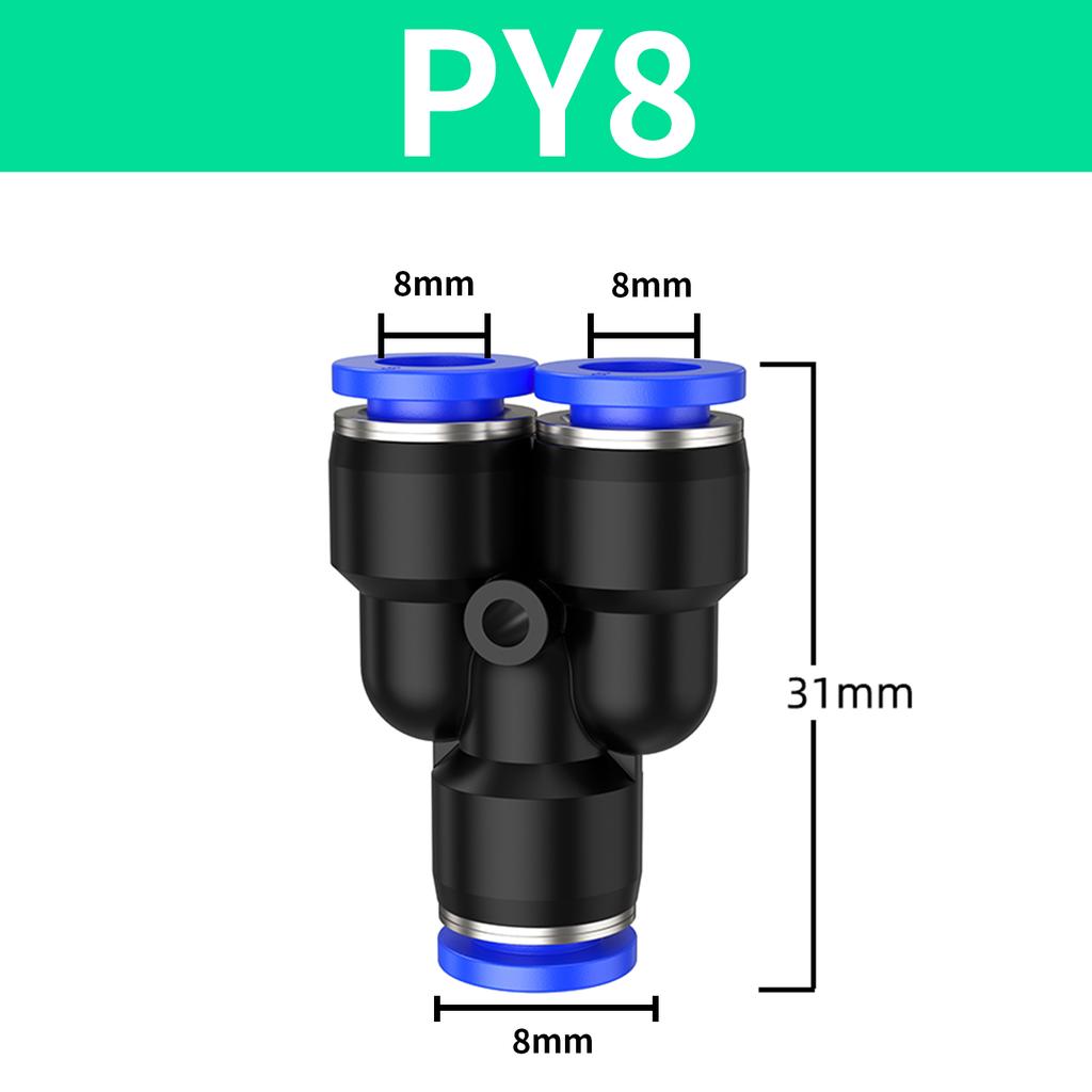 1/10/50PCS Pneumatic Fitting Pipe Connector Tube Air Quick Fitting Water Push In Hose Plastic PY 4mm 6mm 8mm 10mm 12mm 14mm 16mm