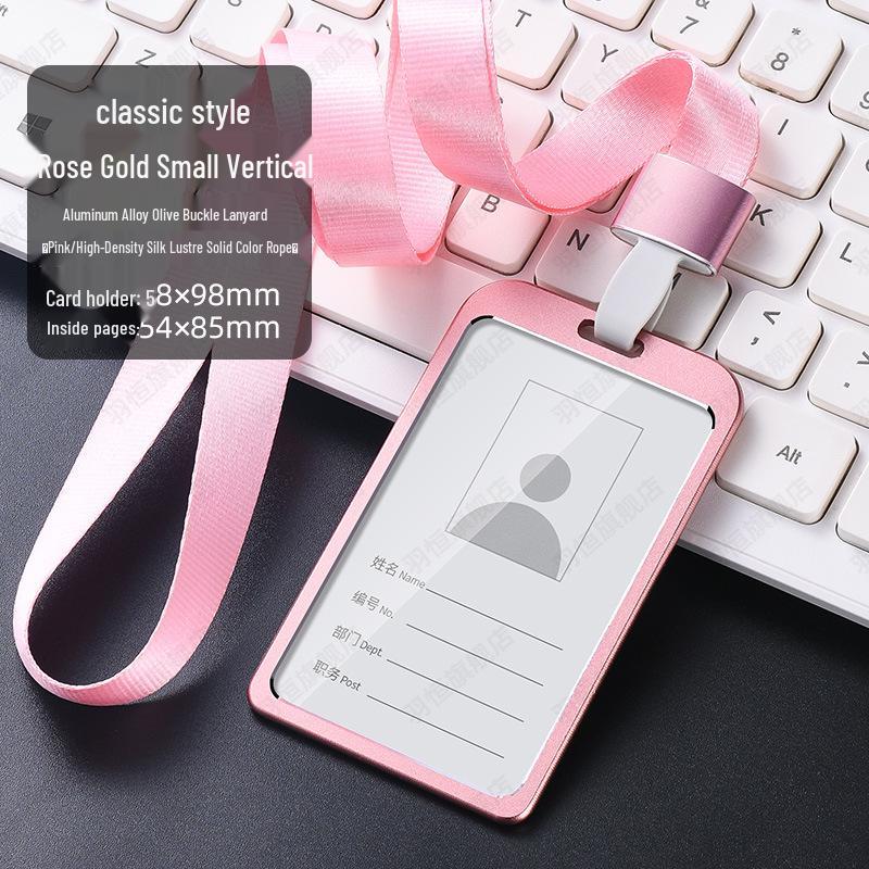 Aluminum Alloy ID Badge Lanyard with Card Holder