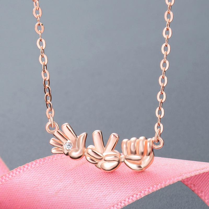 

Линдон Стерлингового Серебра 925 Классическое Женское Ожерелье Кулон Циркон Модный Подарок розового золота