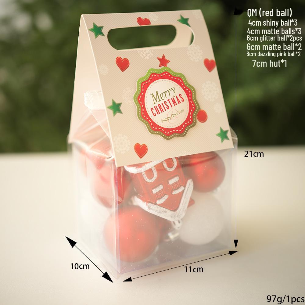 Christmas Tree Ornament Set: Nine Painted Macaron Candy Color Irregular Balls