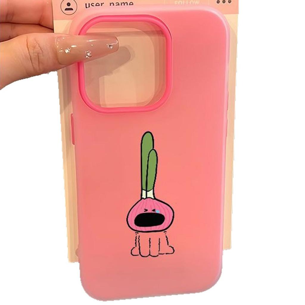 Jelly Two-in-one New Mobile Phone Case Holder for Apple 12 Three-dimensional Funny Three-in-one Mobile Phone Case Simple and Cute Style