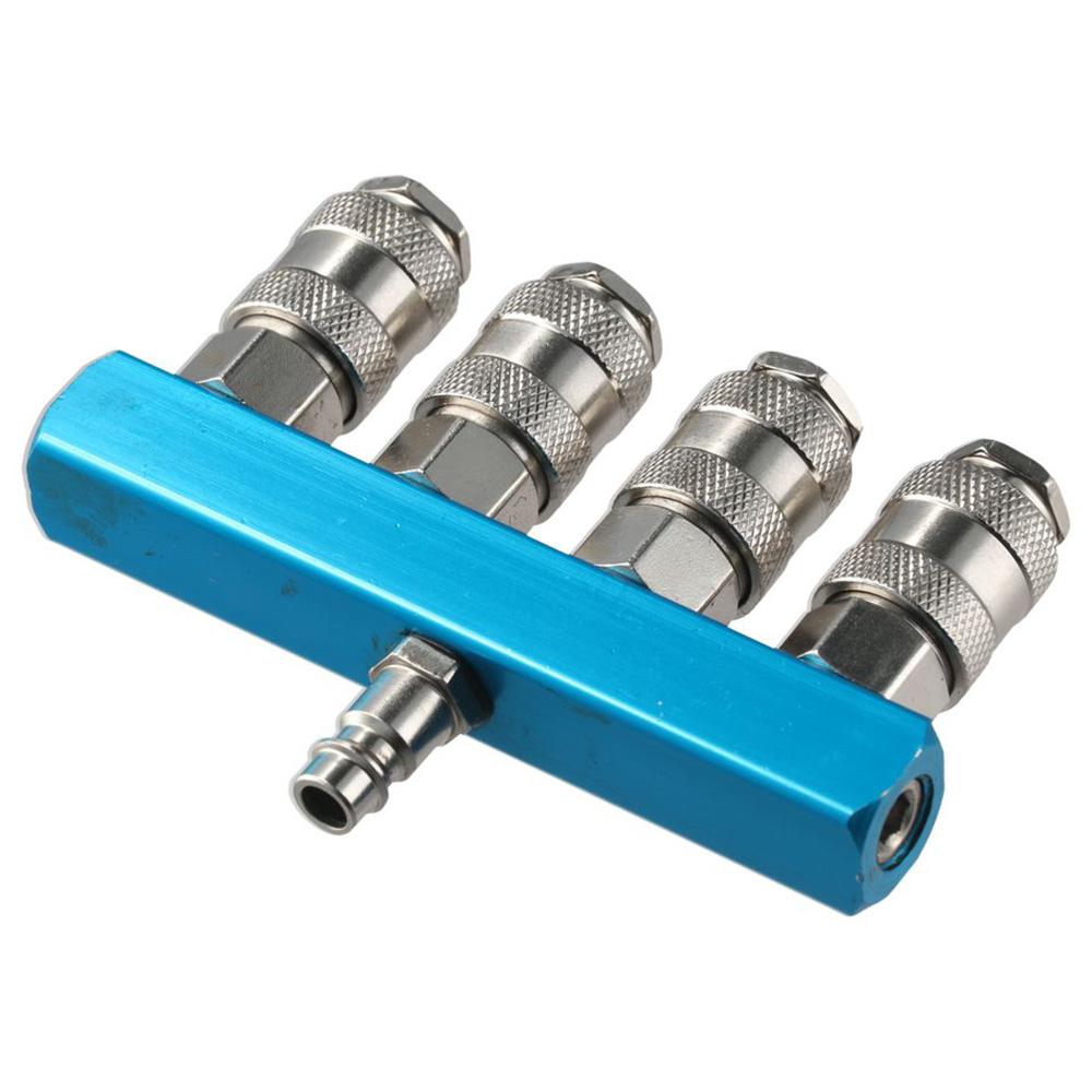 

1/4PT 4-ходовой железный разветвитель воздушного шланга Прочный разъем воздушного компрессора Адаптер компрессора