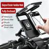 Waterproof Magnetic Motorcycle Phone Holder 360° Rotatable Adjustable Bike Handlebar Cell Phone Mount Touch Screen