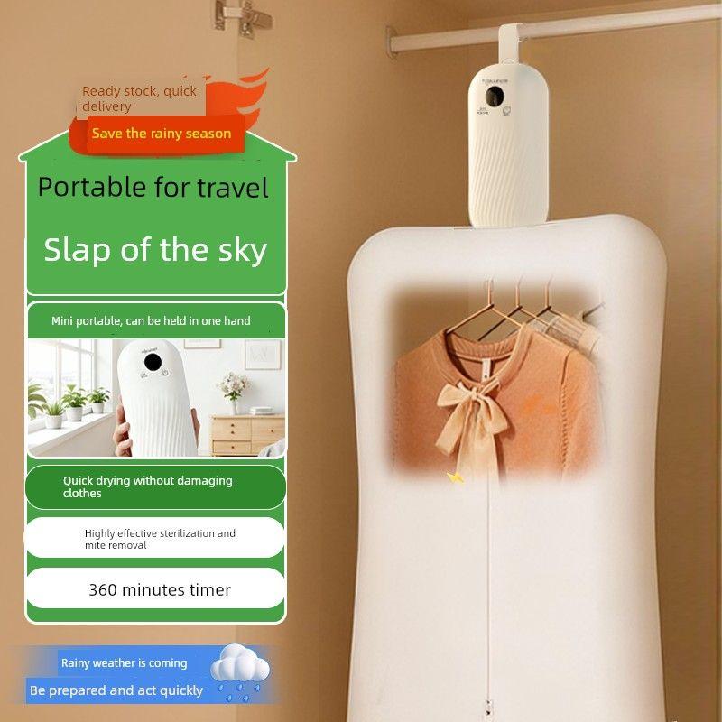 Tianjun Little Angel Small Clothes Dryer for Home, Travel, Hotel, Dormitory, Mini Foldable Portable Dryer White [Small and Foldable]