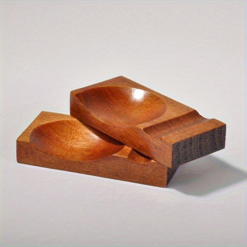 2Pcs Wood Chopsticks Holder Rest Japanese Style Spoon Fork Knife Wooden Tableware Rack Decoration