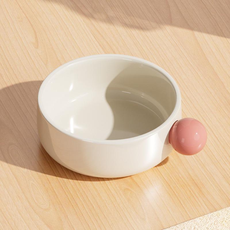Elevated Ceramic Cat & Dog Bowl Stand - Leak-Proof, Neck Protection, Multifunctional for Dining & Water