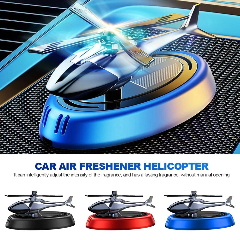 

Solar Car Interior Fragrance Helicopter Air Freshener ornaments Decor Decoration Rotating Aroma Diffuser for Home Office синий