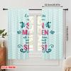 2pcs 2D flat printing Curtain Fun and Meaningful Polyester Without Electricity Festive Curtains Perfect for Indoor Outdoor Use