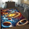 Galaxy Solar System Rug for Kids RoomOuter Space Themed Area Rugs,Unique Home Furnishings Anti Slip Carpet Can Be Machine Washed