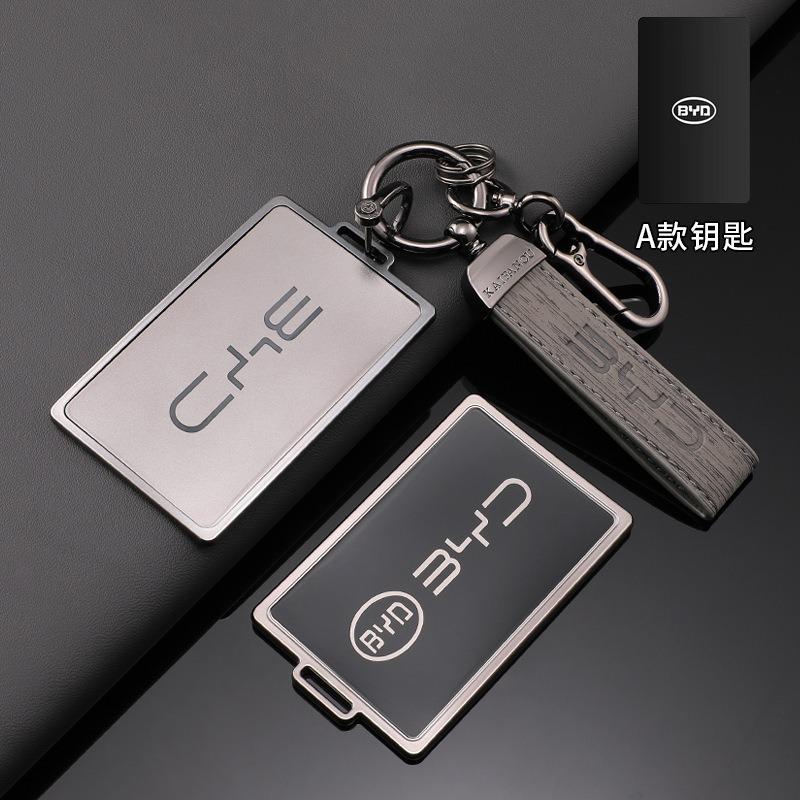 For BYD Song Plus Atto 3 Han EV Tang DM Qin Seal Dolphin Accessories Silver TPU Car Flip Remote Key Case Cover Holder Shell Fob