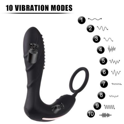 Mužský masážní přístroj na prostatu Silikonová vagína Anální velké dildo Vibrátor 10rychlostní anální sexy hračky pro muže Bezdrátové dálkové ovládání