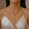 Folded Irregular Triangle Pea Collarbone Chain Personality Premium Necklace