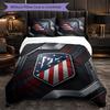 Set Lenzuola Atletico Madrid Modello 3 Pezzi Morbida Copripiumino in Microfibra con Federe per Camera da Letto