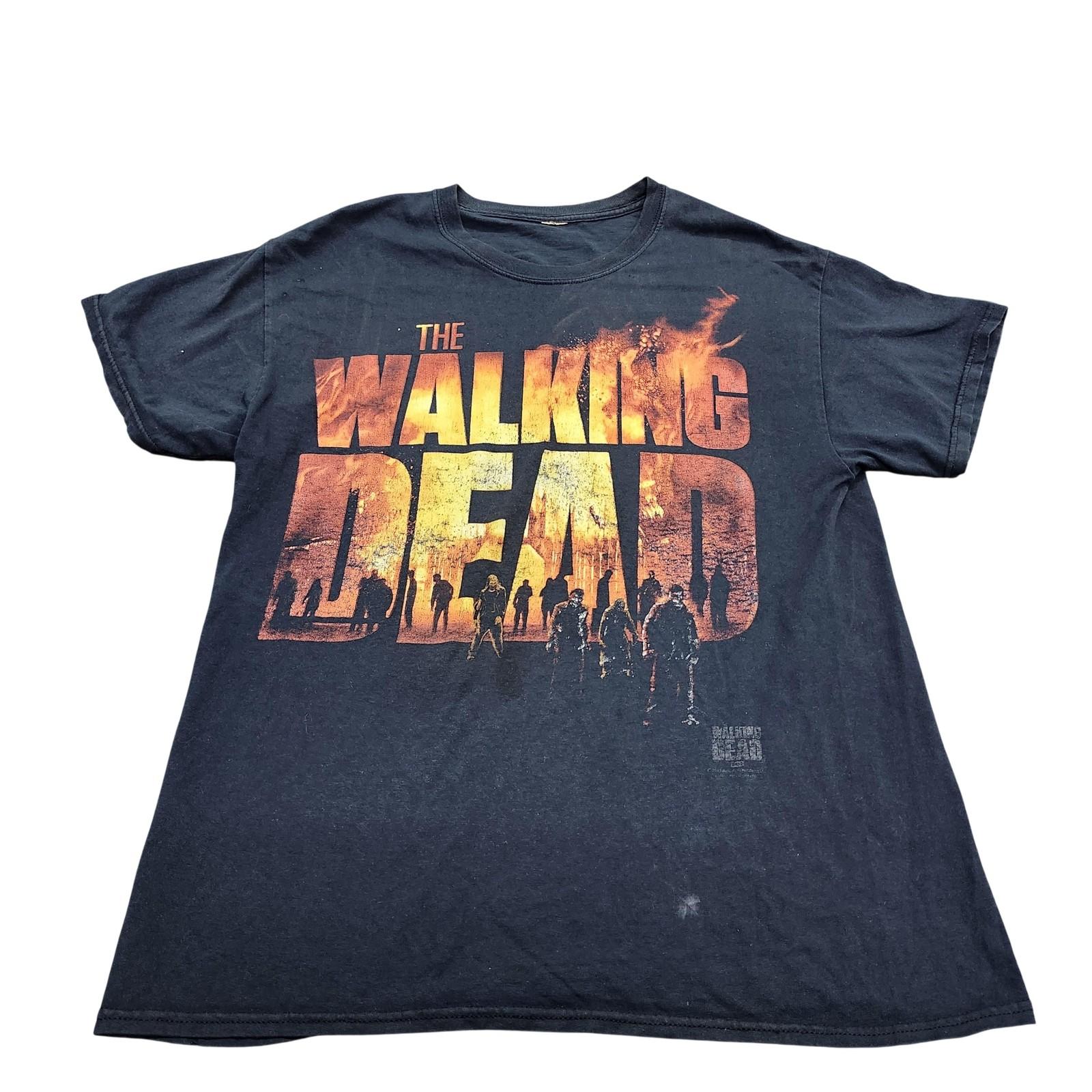 The Walking Dead Shirt Mens Large Black Zombie Graphic Tee Horror TV Show Unisex T-Shirt L