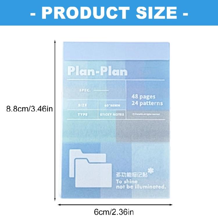 Portable Stick Memo Pad Student Key Classification Index 48 Page For Classifying Note Files And Important Page