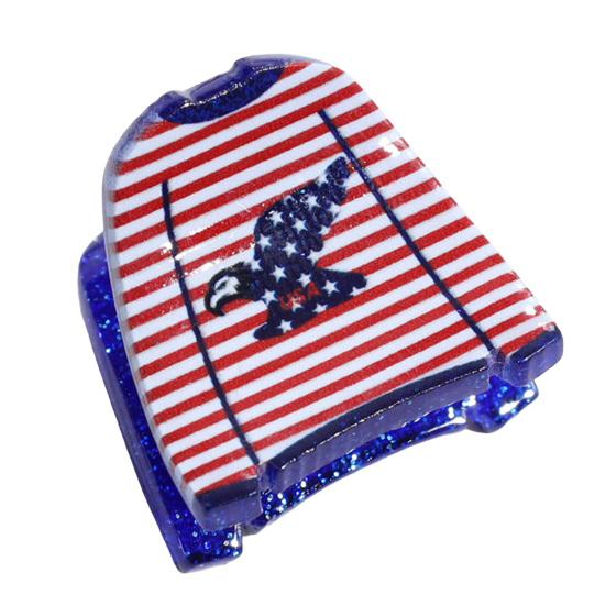 Yousheng Hair Claw Red White Blue Star Design Mini Hair Clip Independence Day Small Hair Clip Party Gatherings Patriotic Hair Accessory