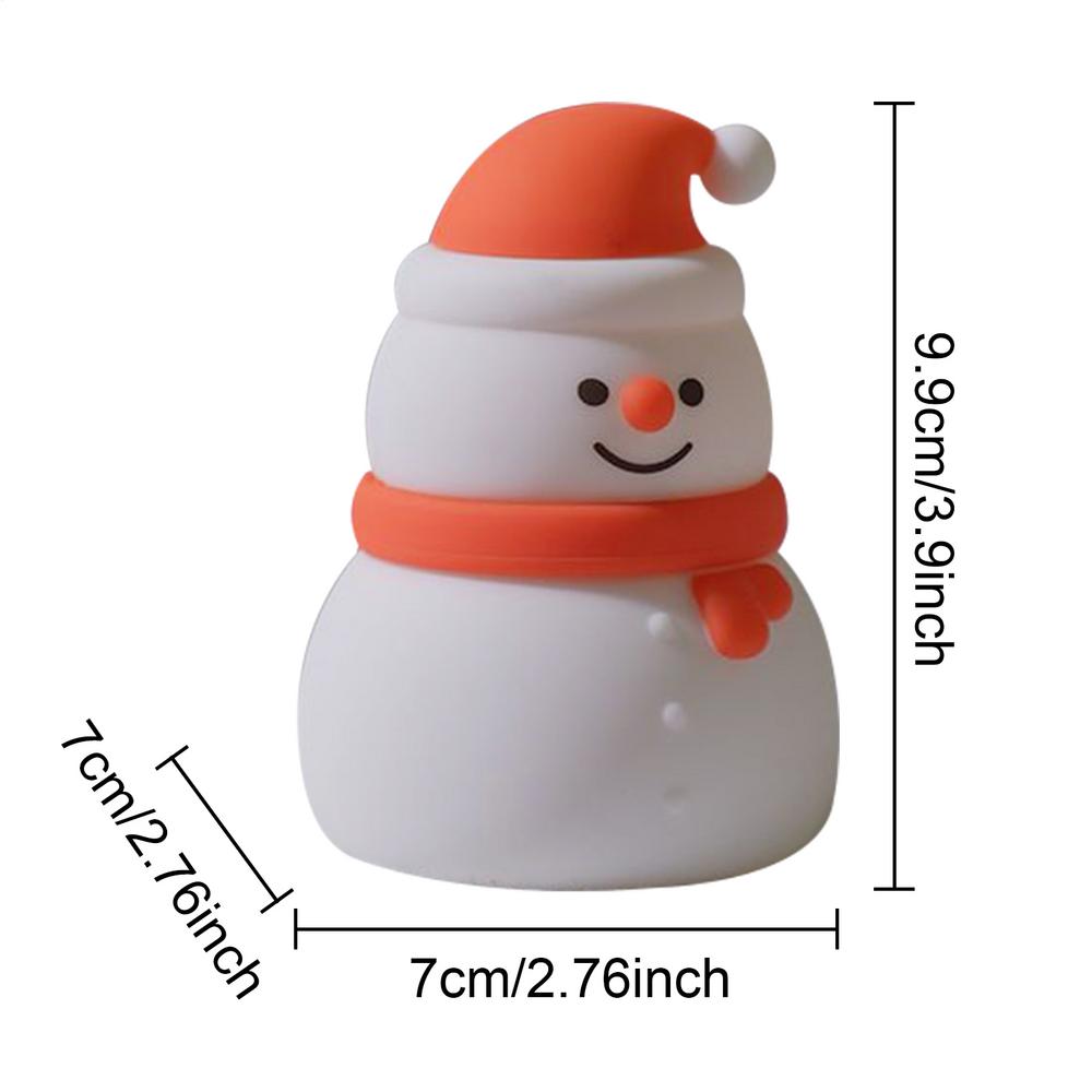 Weihnachtsdekoration Nachtlicht Niedliche Weihnachtsstrümpfe Schneemann Weihnachtsbaum Wiederaufladbar Tippsteuerung Ambientelampe Deko