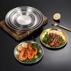 Stainless Steel Food Plate Korean Dining Plate Eco-Friendly Metal Tray  Kitchen