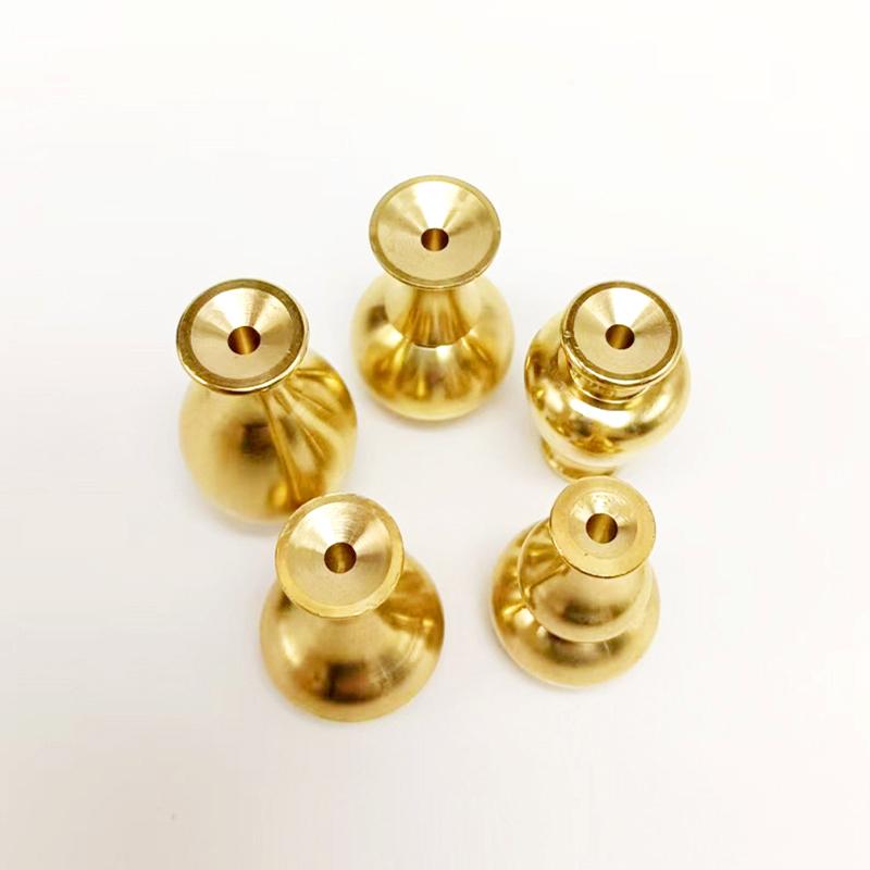 1PC Small Ornaments Portable Home Decor Tea Ceremony Brass Vase Buddhist Supplies Mini Gourd Incense Holder Aromatherapy Stove