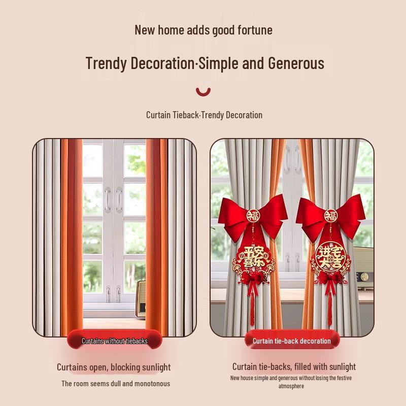 Creative New Home Curtain Tieback Decoration for Housewarming Ceremony