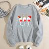 Christmas Women Thick Hoodies & Sweatshirts Velvet Round Neck Hoodie Winter Warm Pullover Casual Sweatshirt