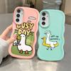 Soft Phone Cover Case for Samsung Galaxy A16 A52 A12 A13 A11 A21s A15 A14 A06 A04 A23 A05 A03 A33 A53 A22 Cartoon Duck