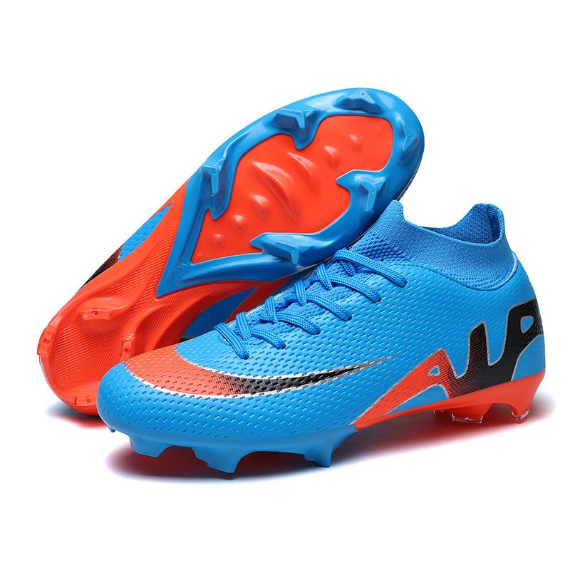 High-Top New Men'S And Women'S Artificial Grass Non-Slip And Wear-Resistant Long Nails Training Game Football Shoes