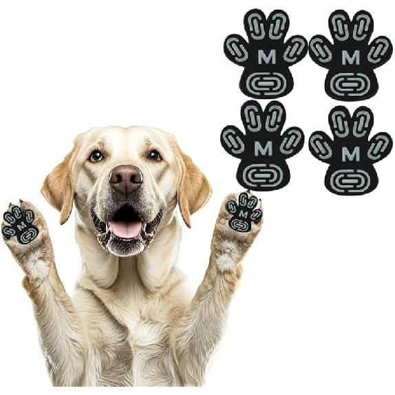 24pcs Paw Pads for Dogs Traction – Self Adhesive Paw Grips for Senior Dogs, Anti-Slip Disposable Paw Protector Pads for Hardwood Floors, XS чёрный