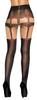 Cottelli LEGWEAR - Tights with Suspenders and Red Bow Patterns 5
