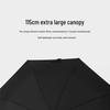 Ultra-Light Carbon Fiber Windproof Folding Umbrella, Extra Large, 8 Ribs, Black, for Men and Women