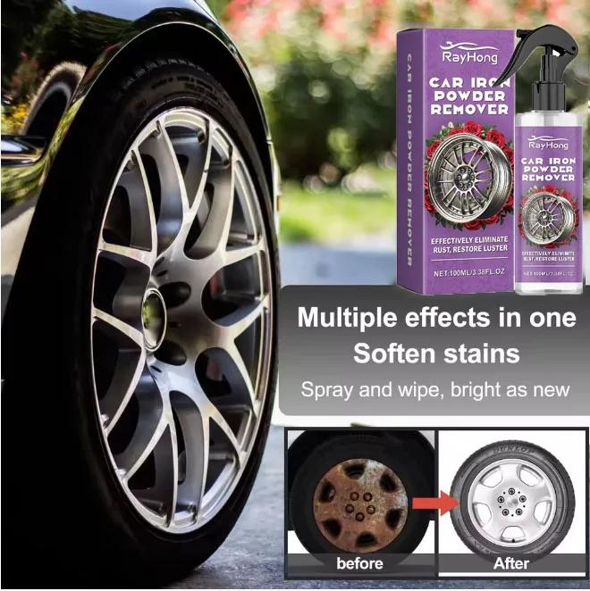 QC19 Auto Iron Powder Remover Metal Paint Cleaner Car Maintenance Iron Powder Cleaning Rust Remover Spray Ar Wash & Maintenance