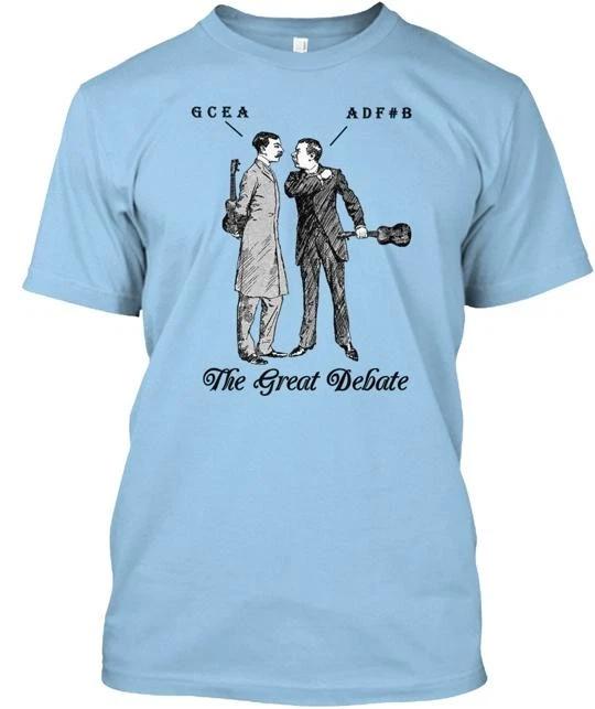 

The Great Ukulele Debate Exclusive Tee T-Shirt Made in the USA Size S to 5XL 3XL