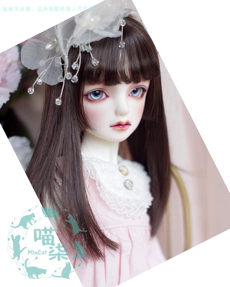 Straight Doll Color Heat Resistant Accessory Wig, 1/6, 1/4, 1/3 Scale, Mix, Semi-Long, (180°C), (1/4 Doll, Brown)