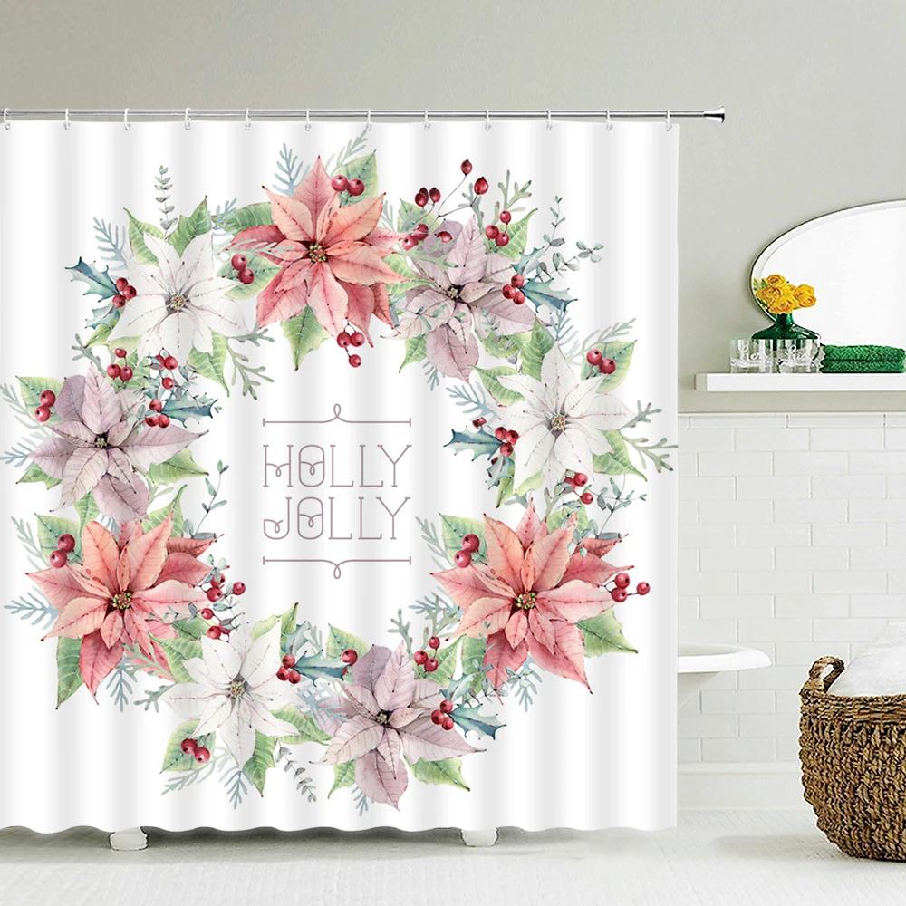 Kolorowy Tulipan Kwiaty Róży Drzewa Zasłona prysznicowa Zasłony Łazienkowe Natura Kwiat Wodoodporna Tkanina Polieste Wanna Wystrój Domu