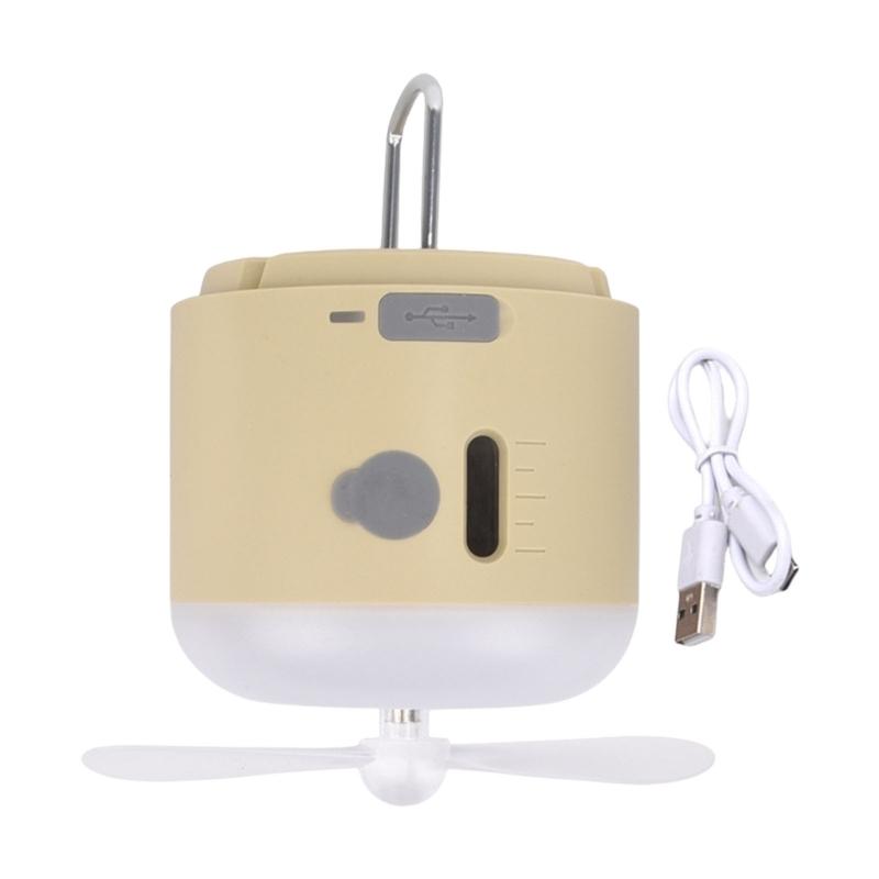 4 in 1 Camping Light Fan USB Charging With Magnetic Hook And LED Light For Outdoor Use Tent Ceiling Fan Dormitory fan