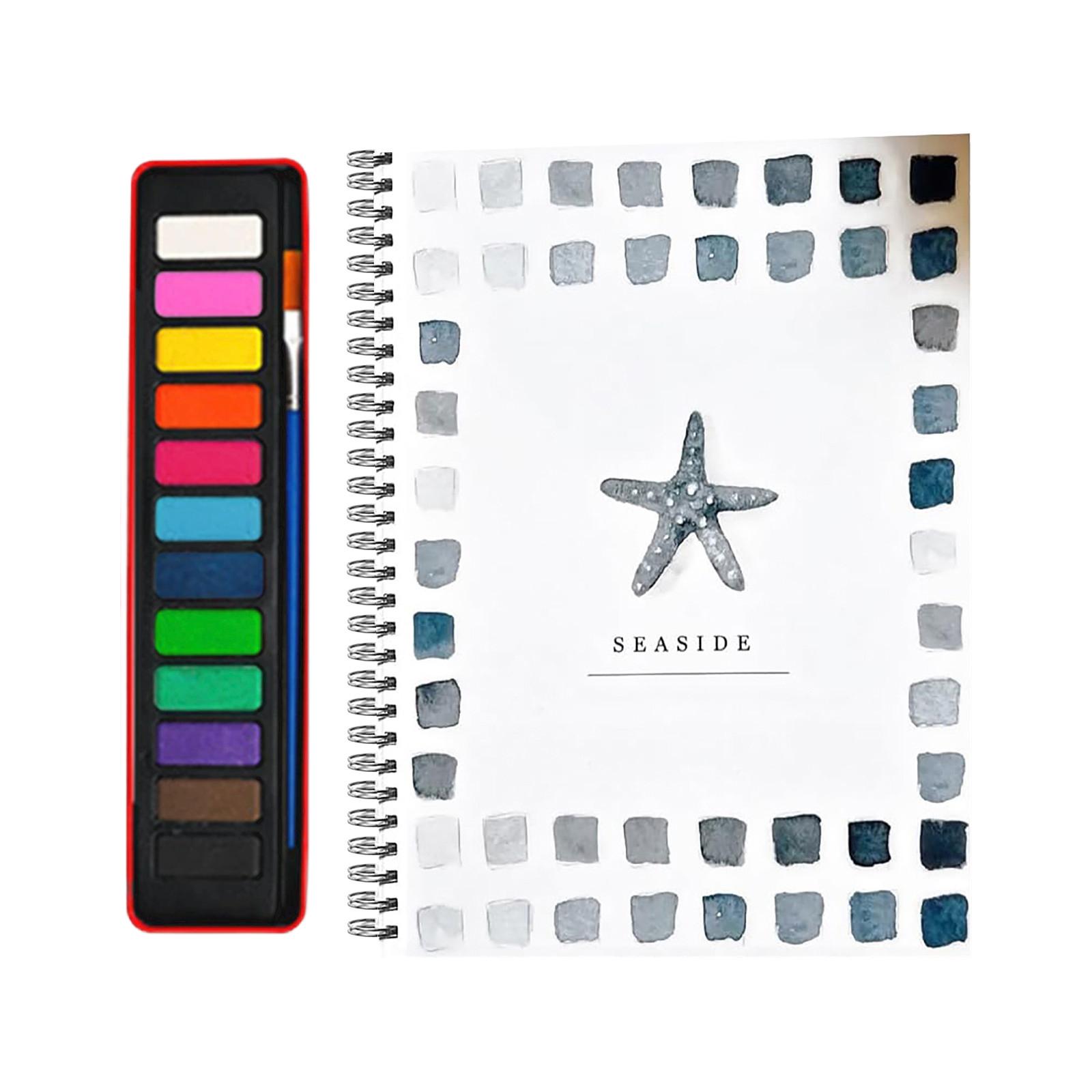 

Watercolor Coloring Book Thick Paper Painting Sketch Pad