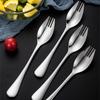 Set of 3 Portable Travel Forks High Shine Camping Spoon Fork Combo Long Handle Spoon Fork Suitable for Outdoor Dining