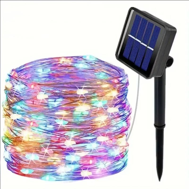 LED Solar String Lights Outdoor, Waterproof Solar Fairy Lights Copper Wire Solar Twinkle Lights for Tree Garden Party Wedding