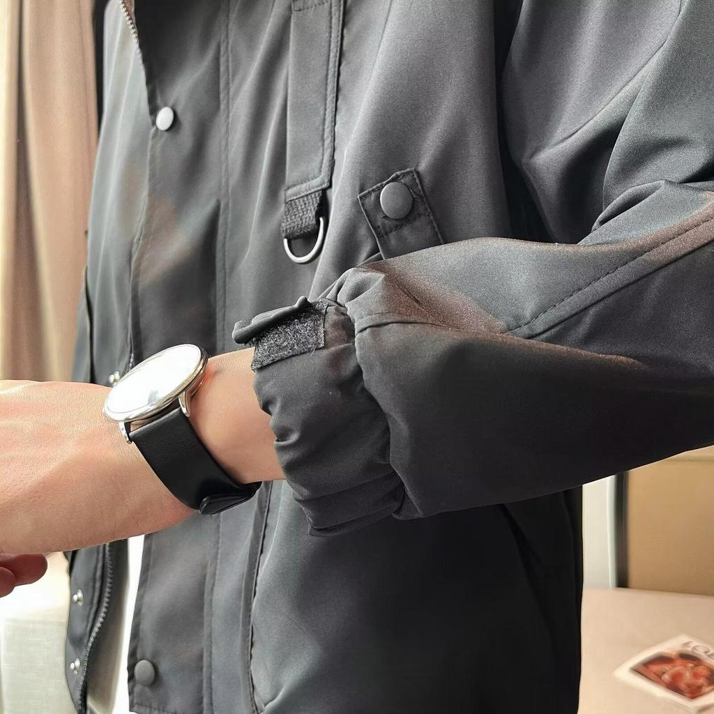 2025 Men's Trendy Hipster Jacket: Spring/Autumn High Street Style, Hong Kong & Japanese Harajuku Influence, Loose Fit, Korean Version.