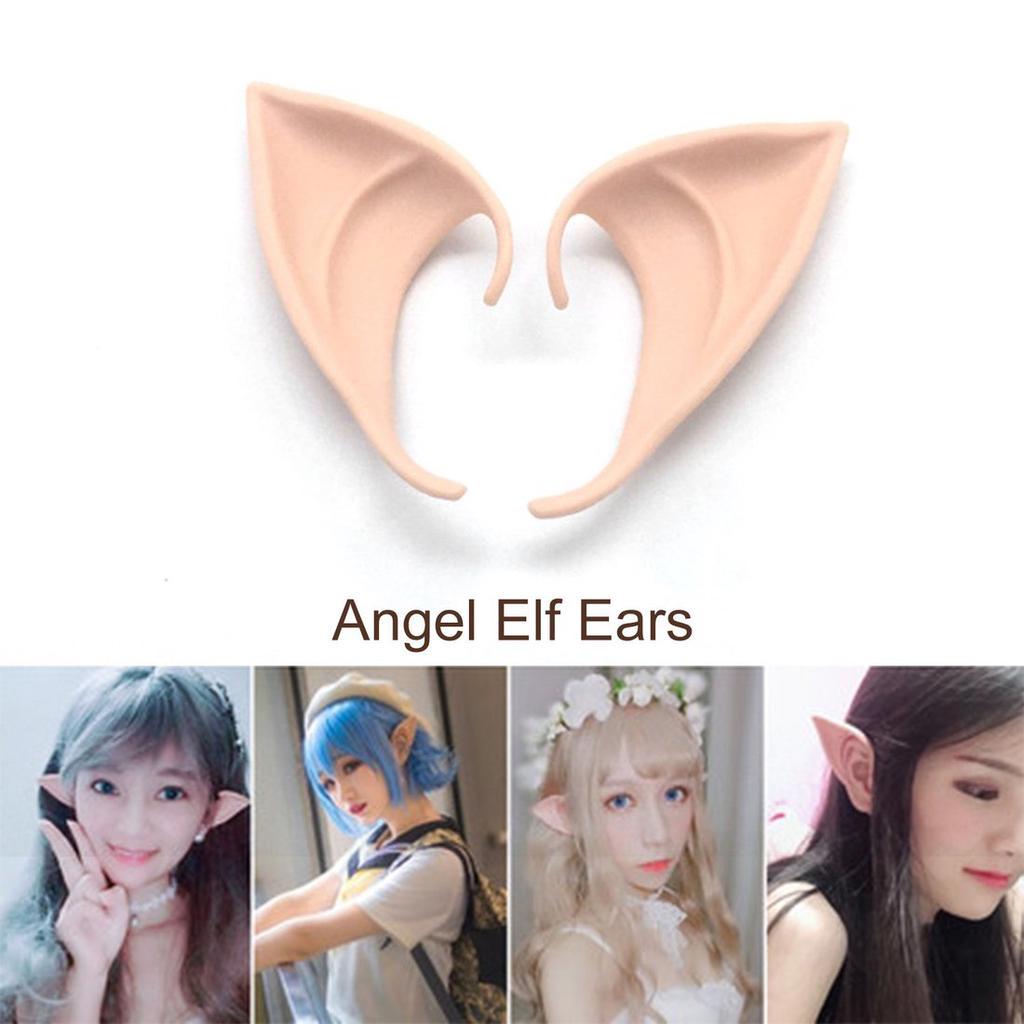 FainFun 6 Paires D'Oreilles D'Elfe En Latex | Tons Chair Et Rose | Pour Cosplay, Halloween, Fêtes | Réalistes Et Confortables