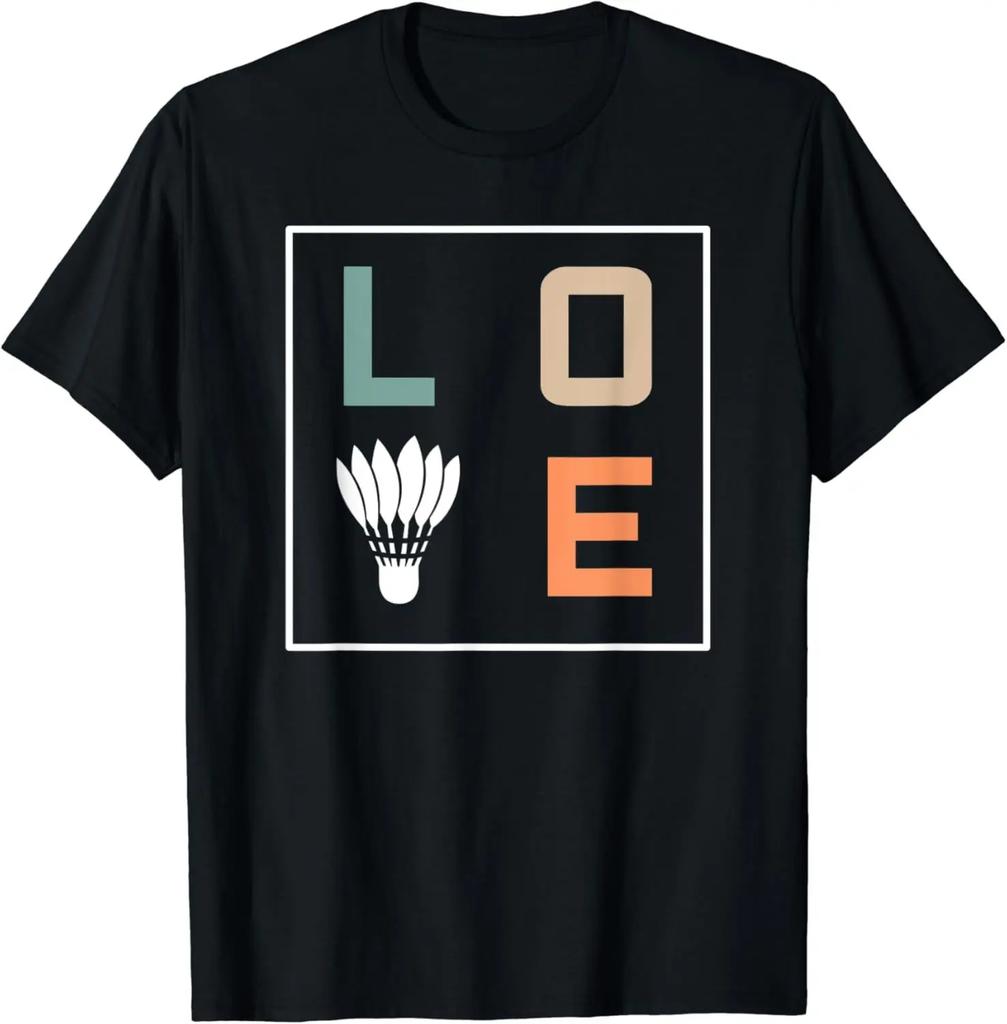 Badminton Love Happy Team Player Coach Tshirt Funny Unisex Clothing Tops Streetwear Graphic T Shirts Ropa Hombre