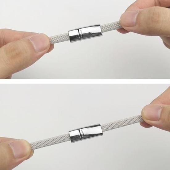 6 ks Sada magnetických tkaniček bez kravaty Klipy na tkaničky Quick Lock Šetřete čas Energie Přezka s dvojitým zámkem s kovovým tlačítkem pro tenisky Děti Dospělí