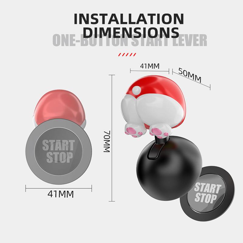 Start-Stopp-Knopf fürs Auto, Starthebel, Automotor, Push-Start-Schalter, Knopfabdeckung, Schutz, Zündknopfleiste für Auto, Push-Start