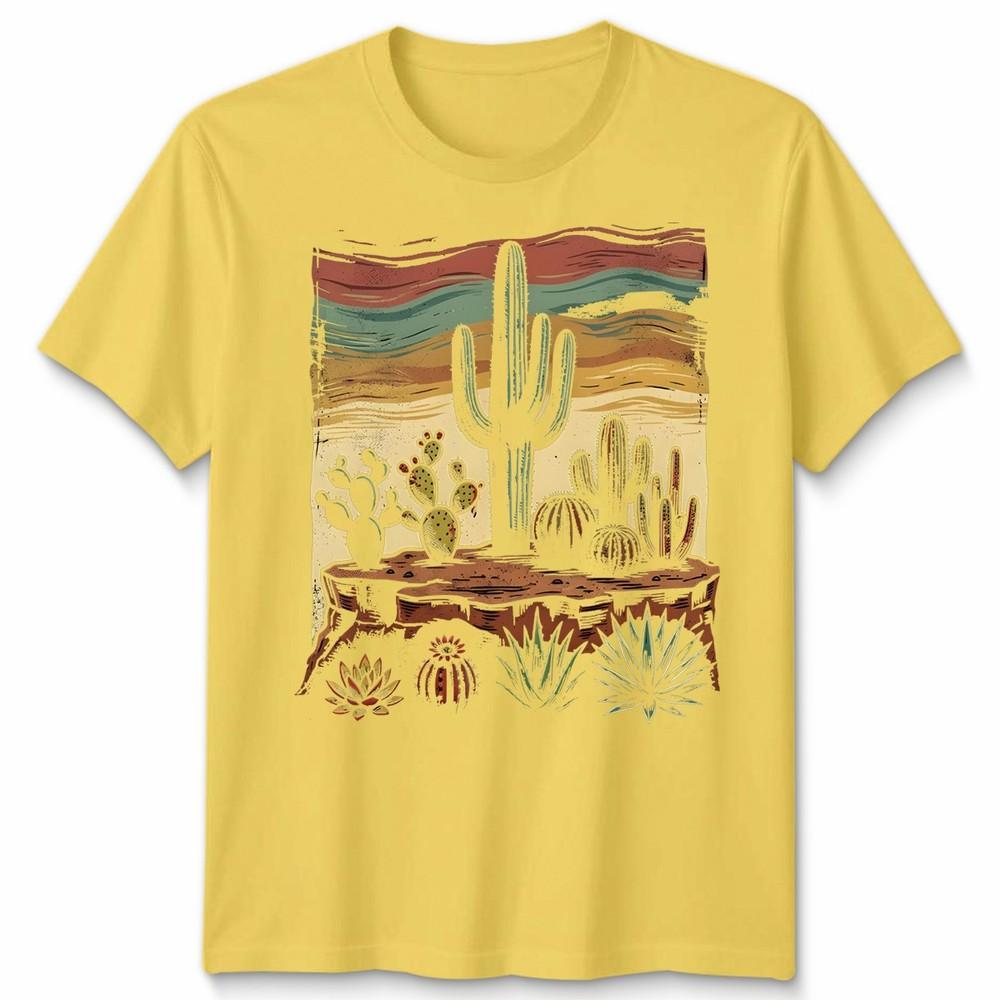 Retro Desert Cactus Unisex T Shirt Southwest Boho Plant Lover Unisexs Unisexs Tee