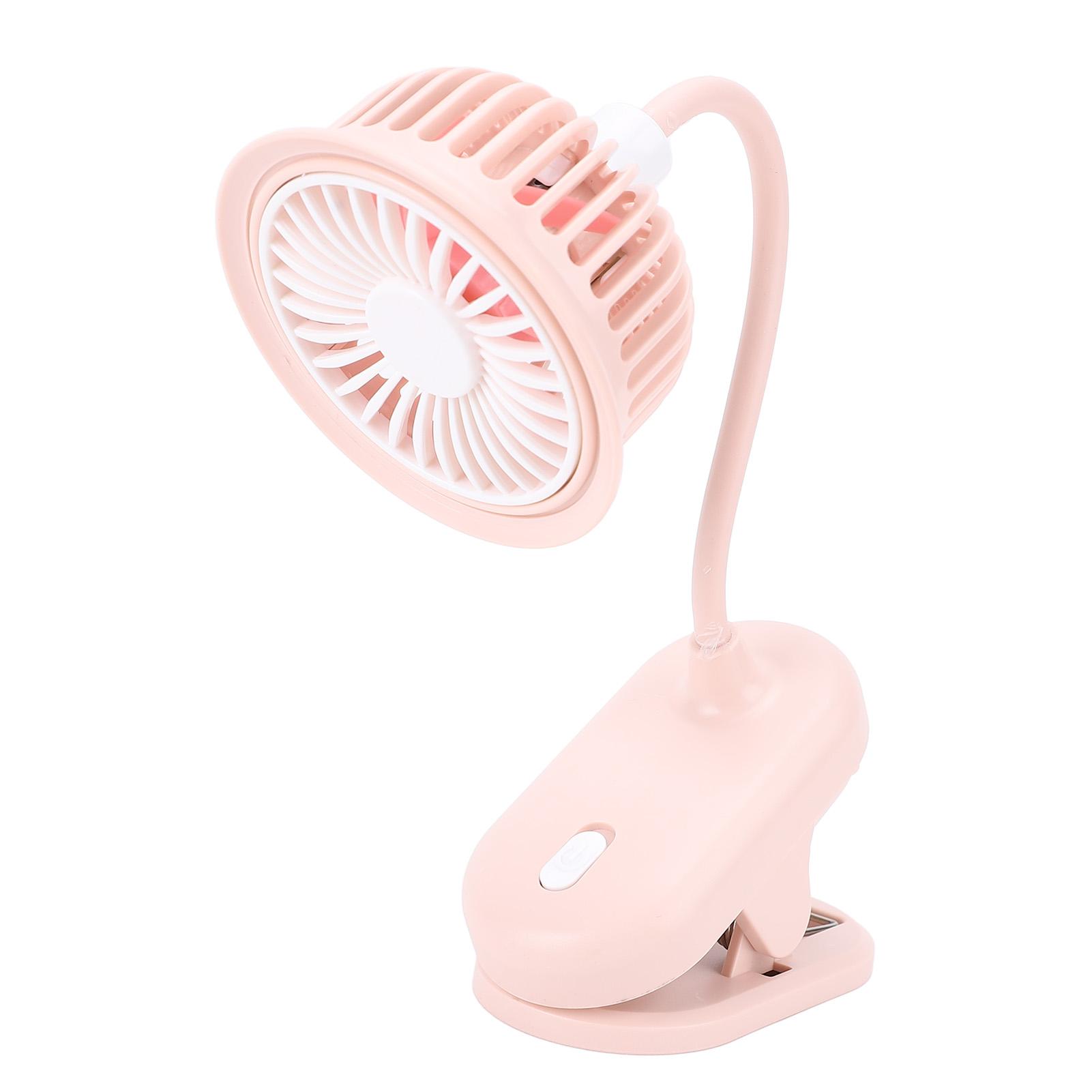 

Розовый маленький вентилятор на клипсе, стильный и простой миниатюрный настольный вентилятор с зарядкой от USB для дома